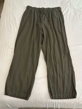 Lucky Brand Olive Wide Leg Drawstring Pants